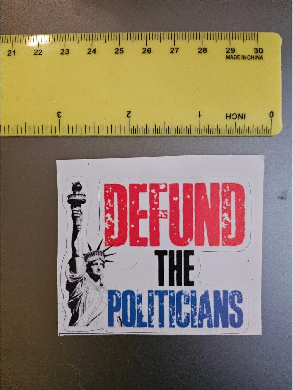 Defund the Politicians - vinyl Sticker - for laptop/bottle/etc - NEW
